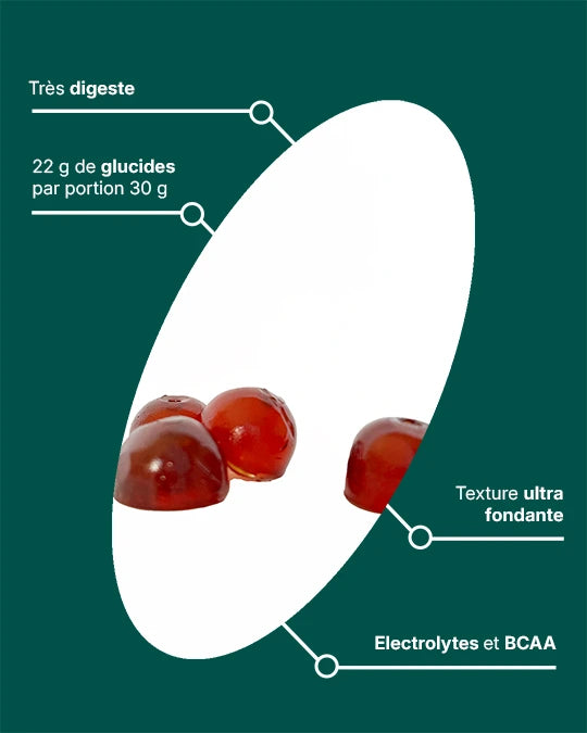 Gommes énergétiques - Boost Gums 30 g - Arôme Pomme
