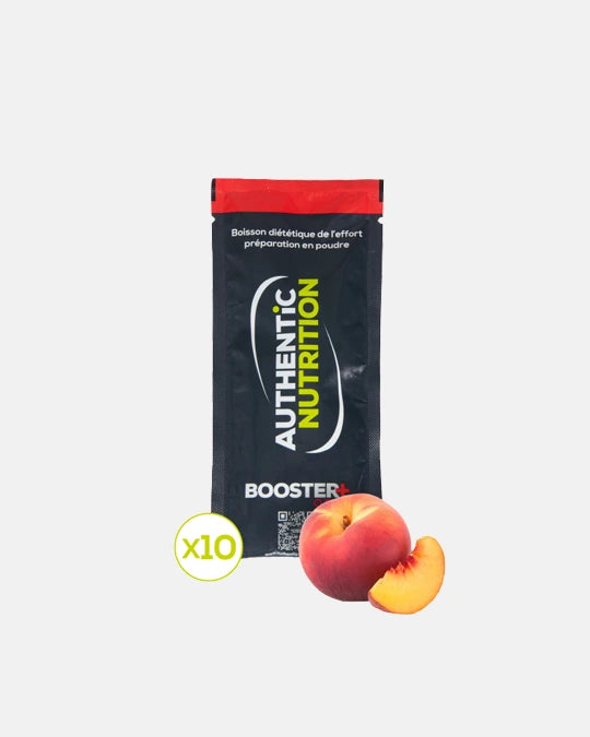 Boisson énergétique isotonique - Booster + Pêche 10*40g