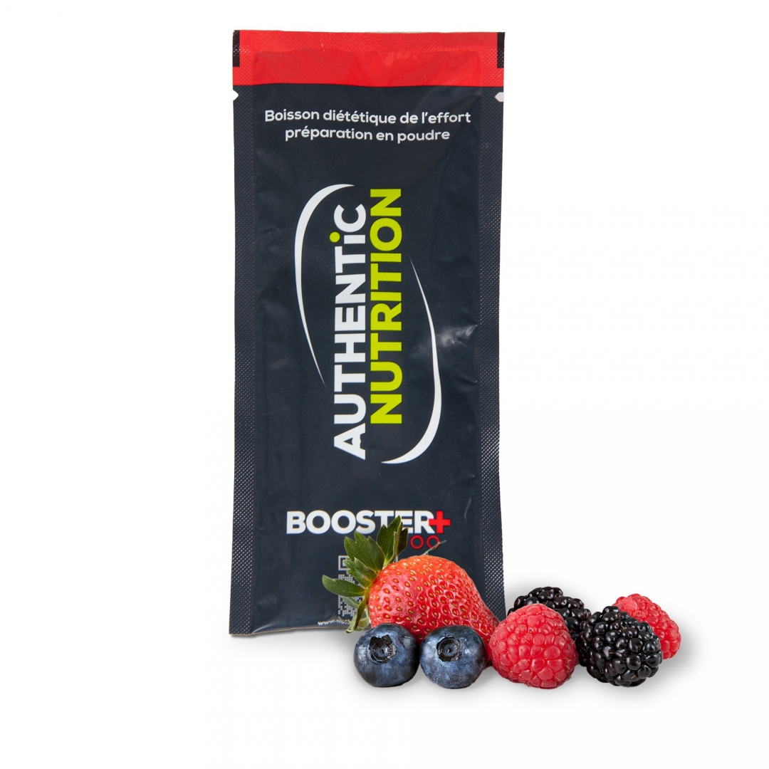 sachet boisson énergétique isotonique Booster + aux fruits rouges