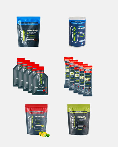 présentation produits nutrition sportive du pack trail authentic nutrition